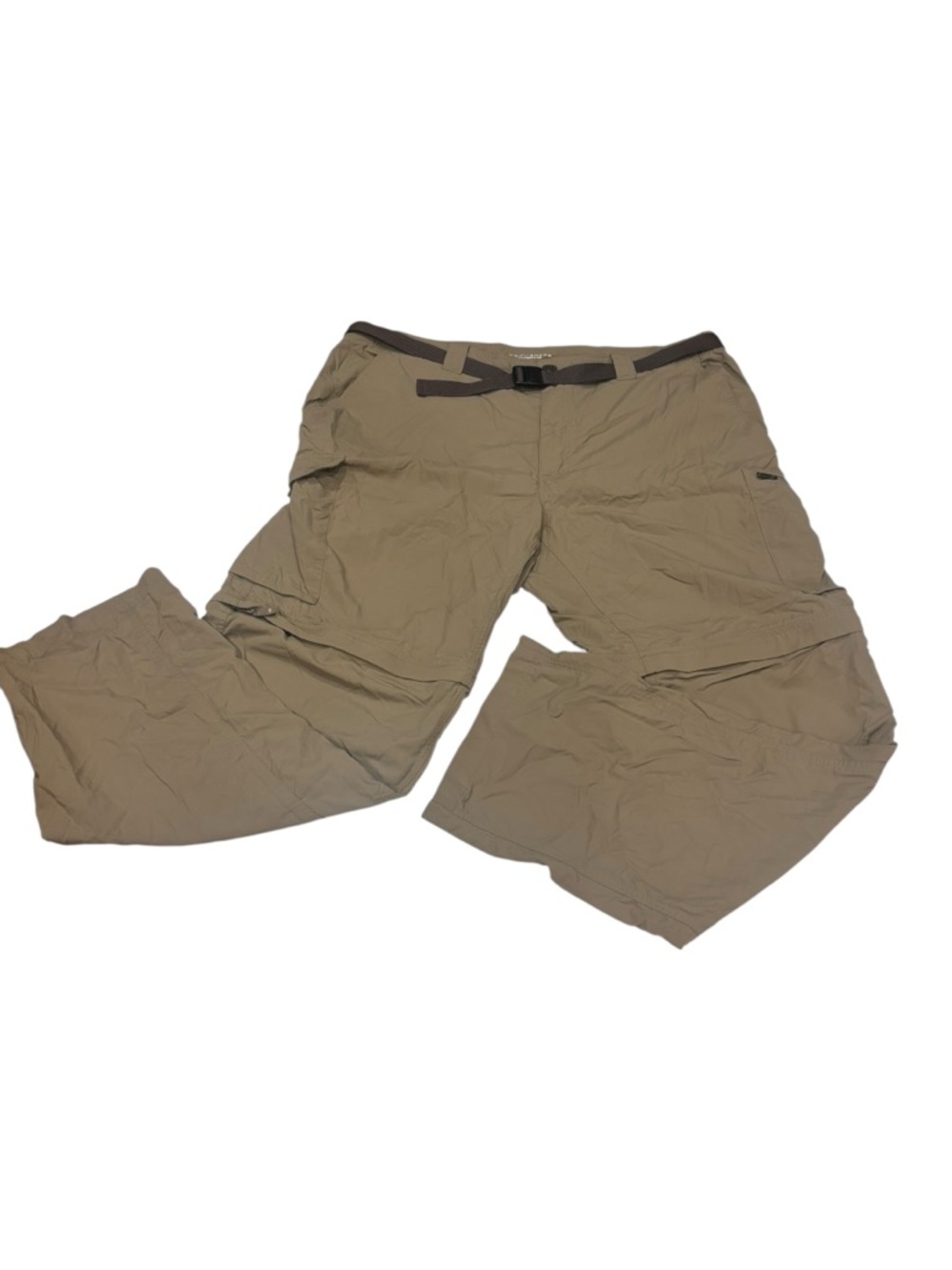 Men's Convertible Zip Off Cargo Pants in Khaki -Lightweight Outdoor Shorts/Pants